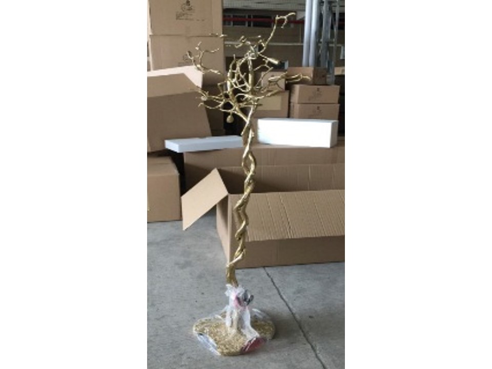 F-2482-FLOOR LAMP -GOLD AMBER CRYSTAL