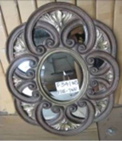 F-341-WS-FRAMED MIRROR-BLACK SILVER