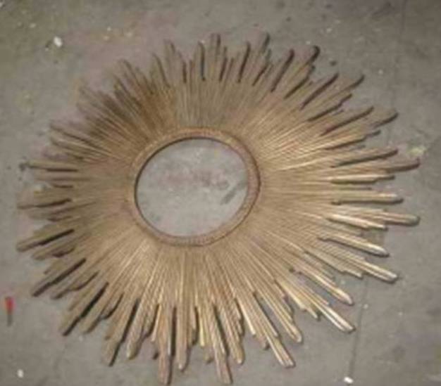 MIRSUN-F-502-FRAMED MIRROR-ANTIQUE GOLD