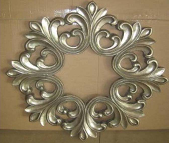 RIALA-F-605-SS-FRAMED MIRROR -SHINY SILVER