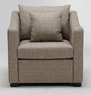 ELIO-E-407-1 SEATER SOFA FABRIC-COLUMBIA FOSSIL R-3405-6T AND CUSHIONS IN COLUMBIA FOSSIL R-3405-6T