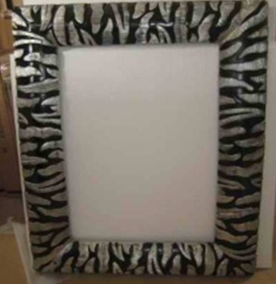 TUNIGO-F-723-FRAMED MIRROR-BLACK SILVER