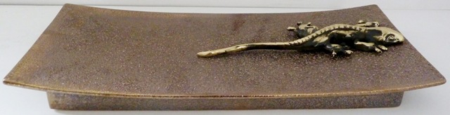 SO-F739-TRAY (460*190*45) BRASS (WALL GECKO)