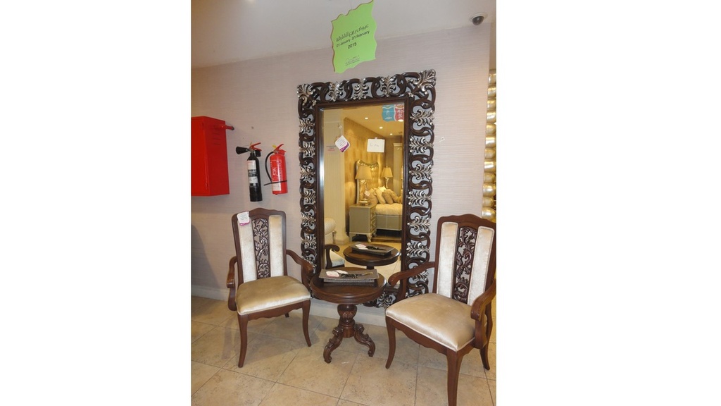 HOKANI-F-976-SS-FRAMED MIRROR -SHINY SILVER