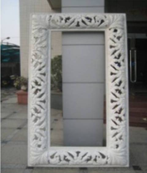 OVARO-F-979-S-FRAMED MIRROR -SILVER