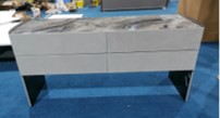 MAXIMO-BMLQ-BG20153-DRESSER (1600*480*750)-BELISIMA MARBLE+GREY(G1075/G3072)+BRUSHED BRONZE GOLD