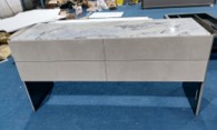 PORTIA-G5-BMLQ-BG20153-DRESSER (1600*480*750)-PICASSO MARBLE+(G1077)+BRUSHED BRONZE GOLD-G5