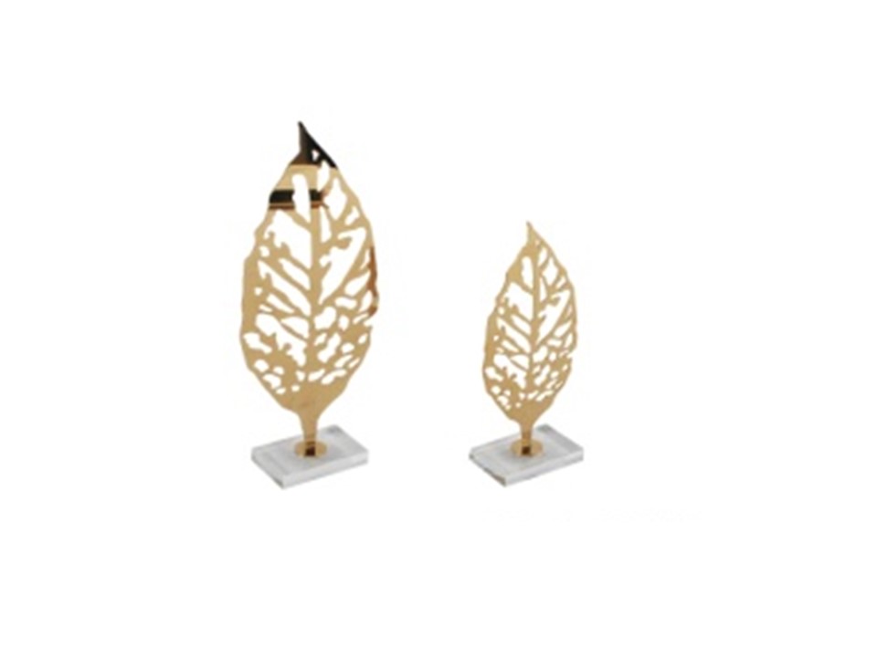 ACFBJ113 DESKTOP LEAF SMALL 90 X 60 X 300 TITANIUM