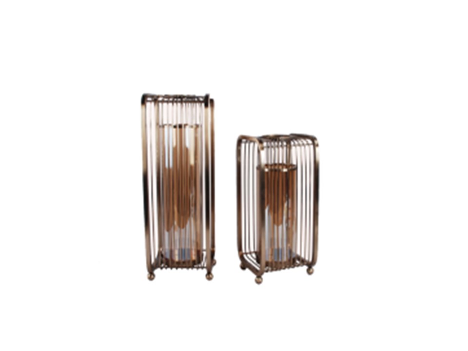 ACFBJ275 FLOOR HURRICANE LARGE 205 X 205 X 550 ANTIQUE BRASS
