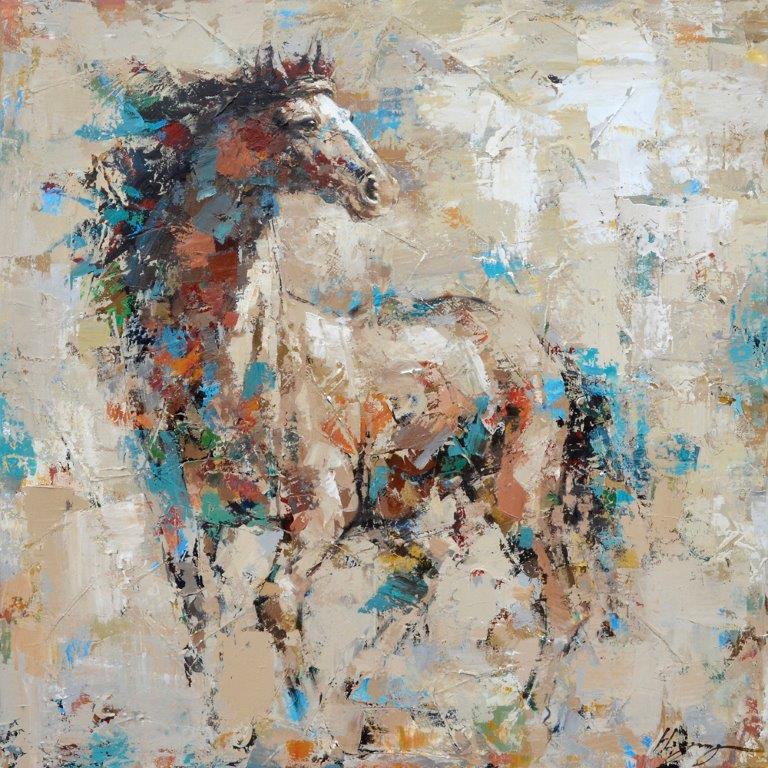 FC-8680-1-OIL PAINTING (100*100*3.5)-NEW