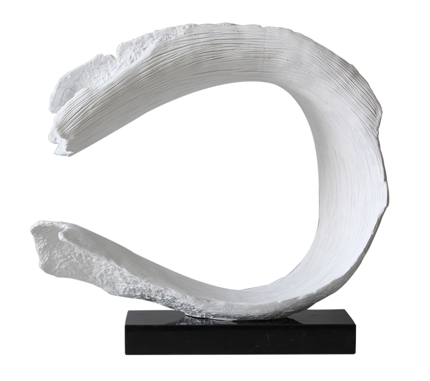 TZFSB1261(490*240*460)RESIN +WHITE MARBLE ORNAMENT WITH GOLD SPRAY