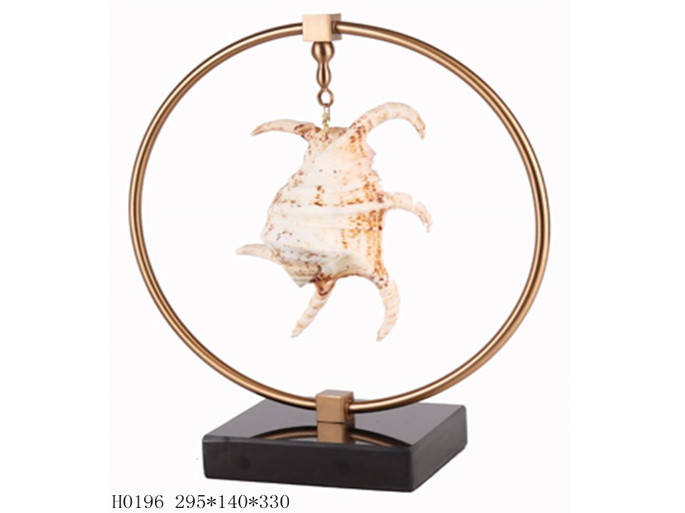ACH0196 SHELL DECOR - SMALL 295 X 140 X 330 ANTIQUE BRASS
