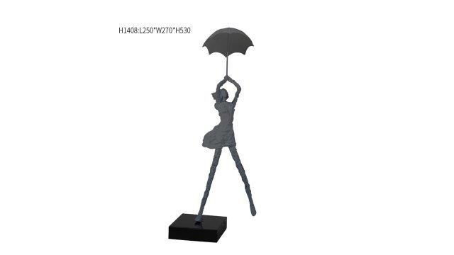 H-1408A-DESTOP SCULPTURE (250*270*530)-BLACK