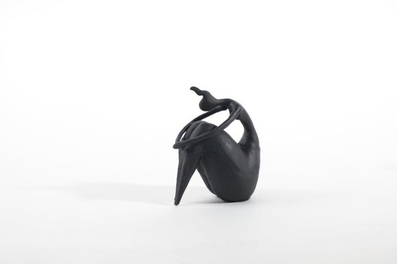 H1465-ABSTRACT THINKER SCULPTURE-(100*60*130)-DARK BRONZE