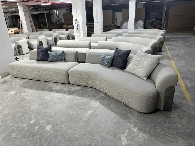 ERICA-G2-9029-SECTIONAL SOFA-SEC-(BODY:KXPZ2040-15, CUS:HEMAN-88/71)-(BRUSHED GUN BLACK METAL)-GREY-G2 NEW