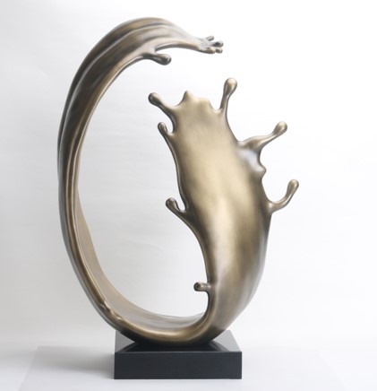 KA3147-WATER WAVE SCULPTURE-CLASSIC BRONZE-505X250X735mm