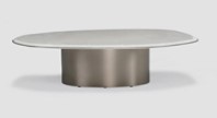 CLARETTE-TZ-649-A-COFFEE TABLE(1350*800*340)-CARY ICE JADE+BRUSHED DARK GREY