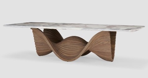 FIRMINO-DT-24119-DINING TABLE(300*120*75)-PICASSO+2024-1 BUCKWHEAT-G1