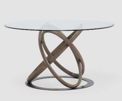WESLEY-RT-16069-LOBBY TABLE (135*75)-GLASS+SSTJ-2142+378-3#GREY OAK