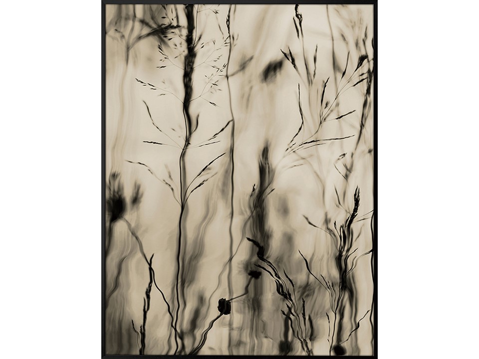 JM-135-RESIN PAINTING (68.0X88.0)-GOLDEN ALUMINUM ALLOY FRAME