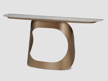 BENTLEY-CS-24067-1111-CONSOLE TABLE(160*42*78)-TRS-2402/W2303-MATTE SILVER GREY