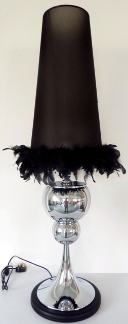 SO-K861-TABLE LAMP(300*1140)-SILVER+BLACK