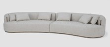 CARYS -SF-3287-SECTIONAL SOFA-ARES DOVE  ANTIQUE BRASS(CNE-91/SA151)-G2