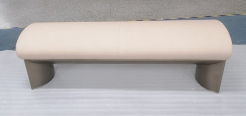 GASTON-AMLQ-CD-20117-BENCH (1445*440*475)- BEIGE(PA083-9038)+WHITE SEN+MIRROR BRONZE GOLD-G2(NEW)