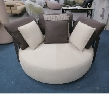 AMBO-G8-DY-8040B-CHAIR (1500*1500*770)-BEIGE(G1036)+SANDBLASTED BLACK GOLD-G8