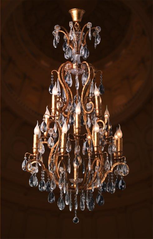 LI-20188-8+4+4+1-CHANDELIER -CHAMPAGNE CRYSTAL (NEW)