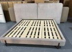 JENNICA-G1-BD-3344-KN-KING BED(200*200)+2 NIGHT TABLE(NTS-3220)-ALPHA BRUNO/BROWN LIQUID GLASS GREY WALNUT RITZY ASH /ANTIQUE BRASS(PAS-16B/ LRAO-58/WT-72D/GL-15C/SA151)-G1