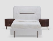RUMI-BD-3331-SNG-SINGLE BED(120*200)+2NT(3244-NTS)-ARTEMIS BONE/BLACK WALNUT MARBLE HEAVEN/LUX BRONZE(MFQ-35/WT-21B/MBL-77B/SA14C)