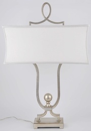 [AC0650-METAL] LM-0650-TABLE LAMP-(53.5*25*84) -SILVER/WHITE