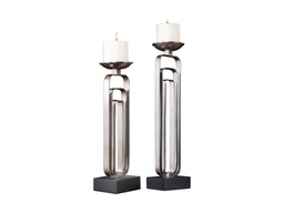 [AC18720] AC-18720-COSME CANDLEHOLDERS SET OF 2