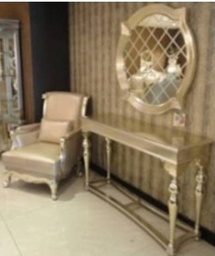 [CONYMB2039C+2040BMIR] ALMEISAN-YM-B2039C-SOFA CONSOLE+MIRROR(2040) -GOLD 866