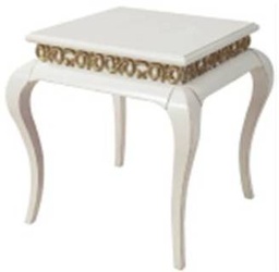 [CT19FJ004-CREAMWHT] MANYA-19-FJ004-SIDE TABLE (612*612*600) -CREAM WHITE+CHAMP