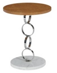[CT8P022-GRYBLK] JERSON-8P-022-SIDE TABLE -GREY GLOSS+BLACK TOP