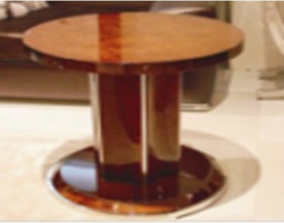 [CT8P053-VENEER] FOREZA-8P-053-SIDE TABLE (650*638)-BIRDS EYE VENEER