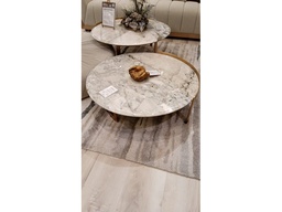 [CTAC20016-001-BLKGLD] RAFAELLE-AC-20016-COFFEE TABLE(90*27.5) -CALADONIA MARBLE-BLACK/GOLD