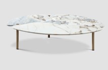 [CTAC21236BG1] WAGNER-G1-AC-21236-B-COFFEE TABLE (114.5*96*32)-SAPPHIRE MARBLE TOP(TRS2101)+COPPER(WJ-06)-G1