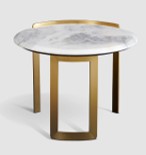 [CTAE20016A] RAFAELLE-AE-20016-A-END TABLE(60*48)-CALADONIA MARBLE+COPPER BRUSHED J16020