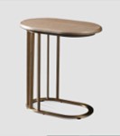 [CTAE21236B] BUTLER-B-AE-21236-B-SIDE TABLE (49*34*51.5)-VENEER (1001S)+YELLOW COPPER BRUSHE