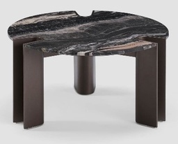[CTBMBOBJ80157BG1] ROCIO-G1-B-BMBO-BJ80157-B-SIDE TABLE (DIA 550*300)-BELISIMA+SANDBLASTED BLACK GOLD-G1