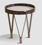[CTBMBO-BJ8028B] BELISIMA-A-BMBO-BJ-8028B -END TABLE (420x470) -RIO+SANDBLASTED BLACK GOLD