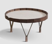 [CTBMBO-BJ8028D] BELISIMA-C-BMBO-BJ8028D END TABLE (650x370) -RIO+SANDBLASTED BLACK GOLD