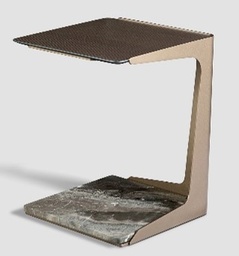 [CTBMBOBJ80290] NAVAL-BMBO-BJ80290-SIDE TABLE (405*405*520)-GREY MARBLE