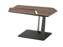 [CTBMBO-BJ8033] CARVY-C-BMBO-BJ8033 END TABLE (540x395x510) -WENGE+SANDBLASTED BLACK GOLD
