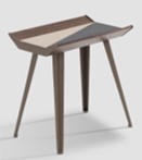 [CTBMBOBJ8075] ASTRO-BMBO-BJ8075-SIDE TABLE (480*320*500)-BLACK(D034)+RIO+WENGE+SANDBLASTED BLACK GOLD