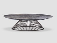 [CTBMBO-CJ8028B] BELISIMA-BMBO-CJ8028B COFFEE TABLE (1200x800x310)-BELISIMA+SANDBLASTED BLACK GOLD