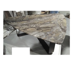 [CTBMBO-CJ8035A] BELISIMA-BMBO-CJ-8035A -COFFEE TABLE (1300x1000x350)-BELISIMA+SANDBLASTED BLACK GOLD